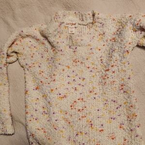 Cat & Jack Speckled Women's Sweater - White, Purple, Orange, Yellow